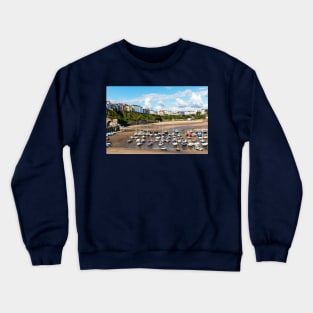 Waiting For the Tide In Tenby Harbour Crewneck Sweatshirt